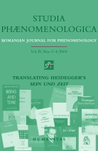 Studia Phaenomenologica, vol IV, nr. 3-4 / 2004